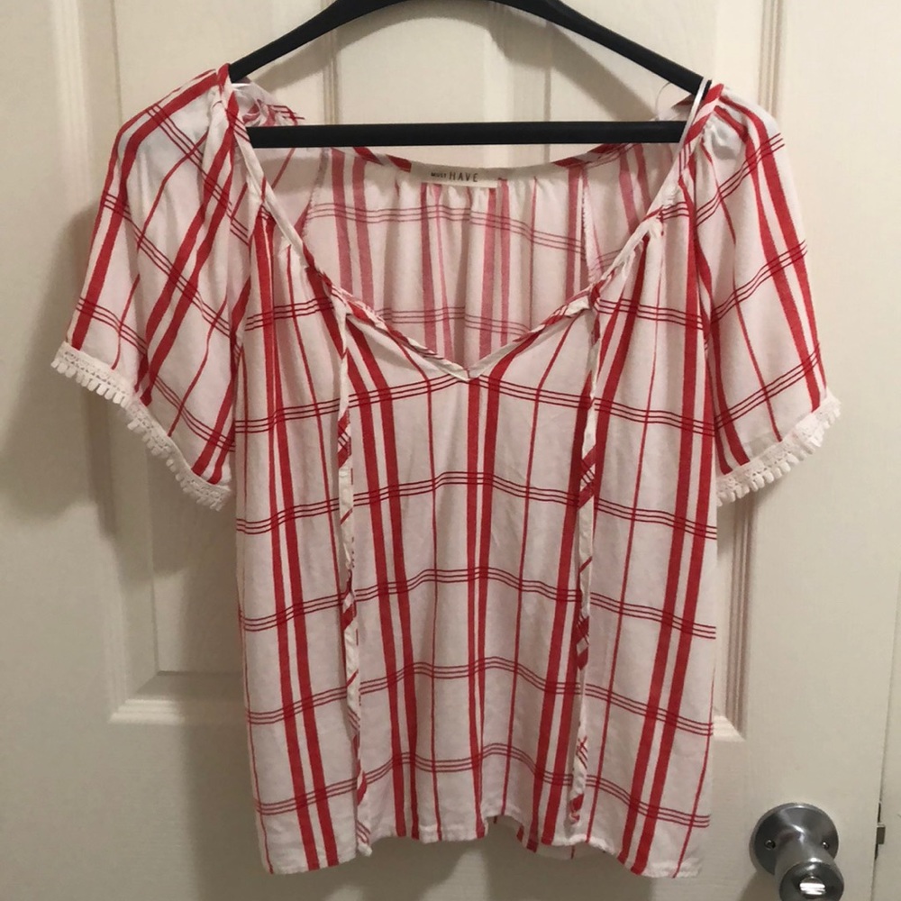 Plaid, Red tee
